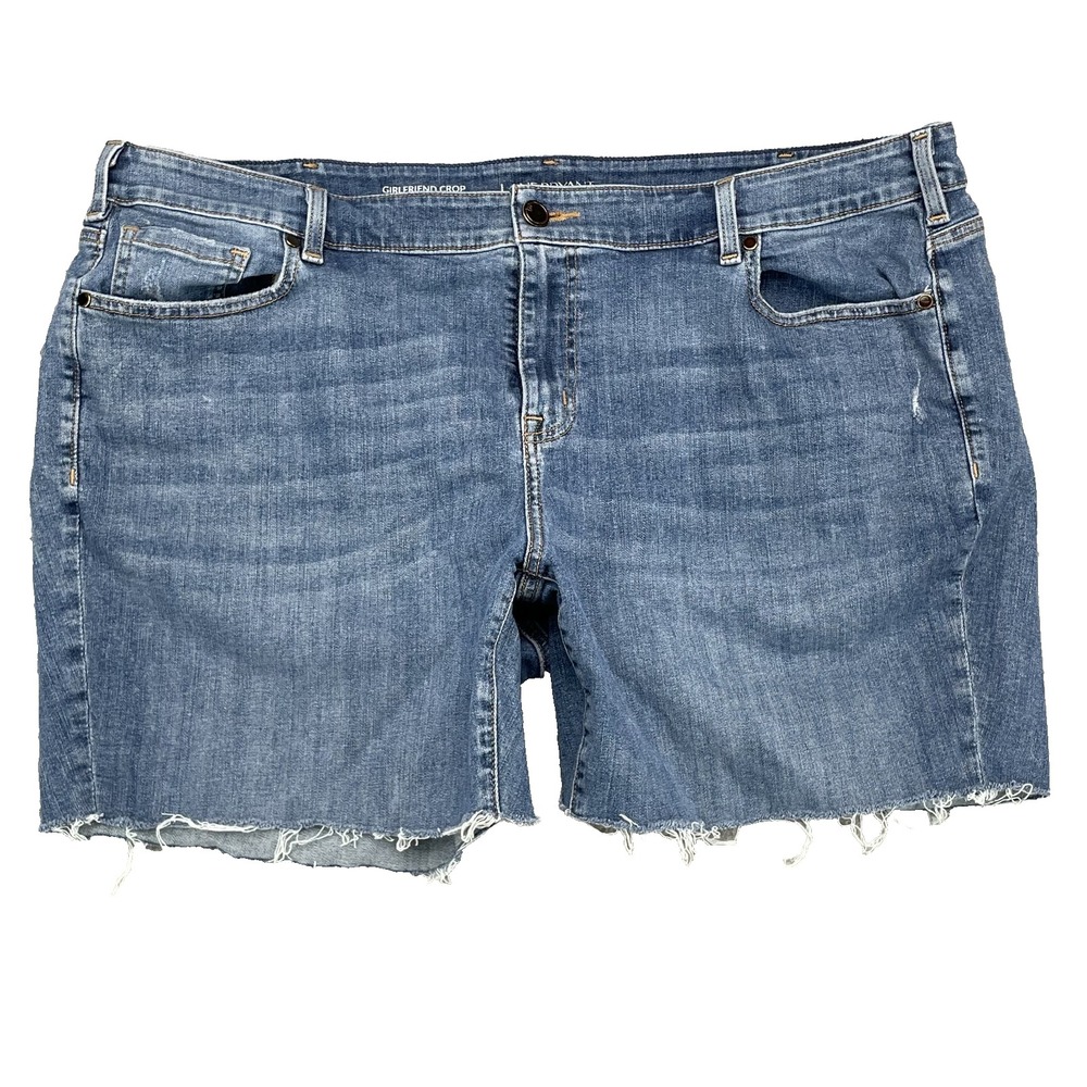 Lane Bryant Jean Shorts Women's 24 Raw Cut Y2K 90's American Preppy Summer Rodeo